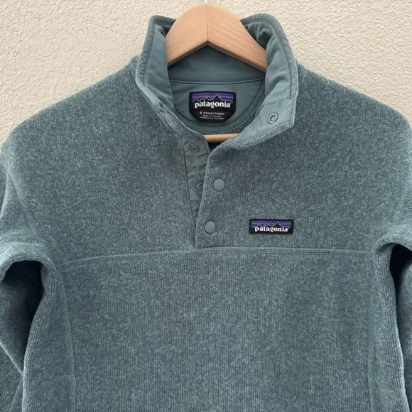 Patagonia Better Sweater Small Teal Pullover Lightweight Outdoor Hiking Camping - Picture 7 of 13